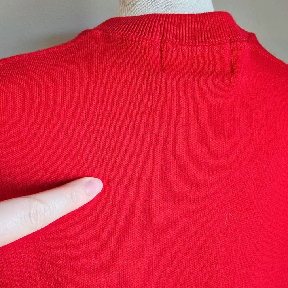 Vintage Wickbury Men’s Red Wool Sweater Vest Size L - Picture 5 of 10